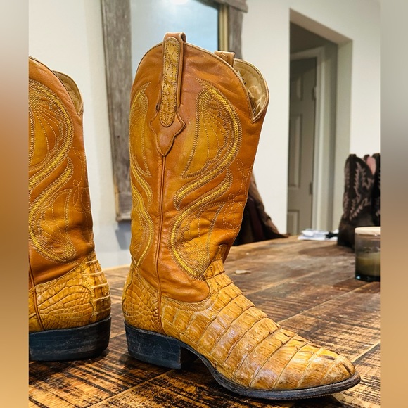 VINTAGE CUADRA MEXICO GATOR WESTERN BOOT MEN OR WOMEN!! Men size 7.5 women 8.5/9 - Picture 6 of 14